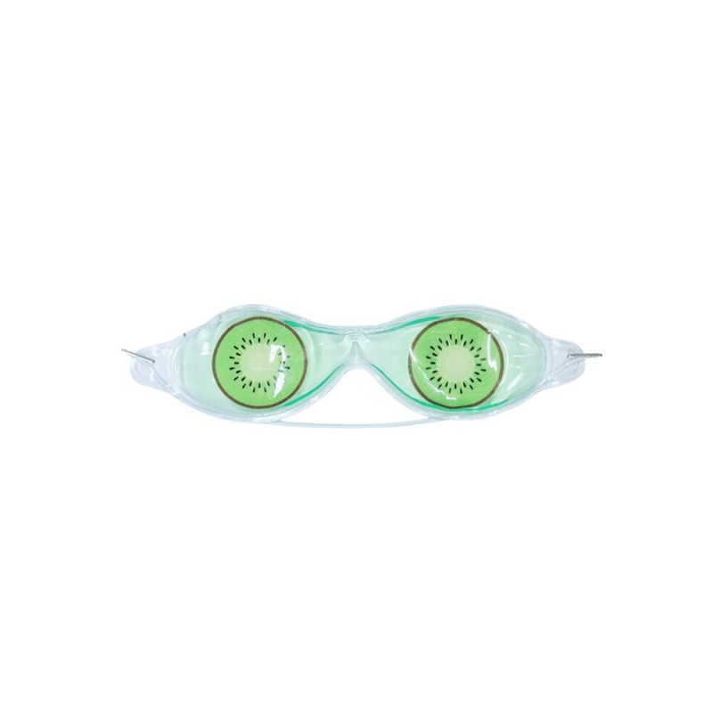 Mască pentru ochi, reutilizabilă, THERMOZEN®, cu gel, terapie rece, ideală pentru relaxarea, revitalizarea și decongestionarea ochilor obosiți, model kiwi