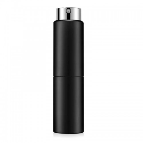 Recipient cosmetic cu pulverizator tip spray DROPY®, pentru uleiuri esentiale sau parfumuri, 5 ml mecanism Twist negru