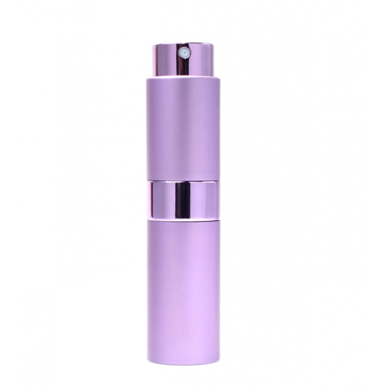 Recipient cosmetic cu pulverizator tip spray DROPY®, pentru uleiuri esentiale sau parfumuri, 10 ml mecanism Twist mov