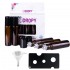 Set 10 recipiente cosmetice sticlute roll-on 10 ml DROPY®, inclus desfacator si palnie, pentru uleiuri esentiale, sticla groasa, maro