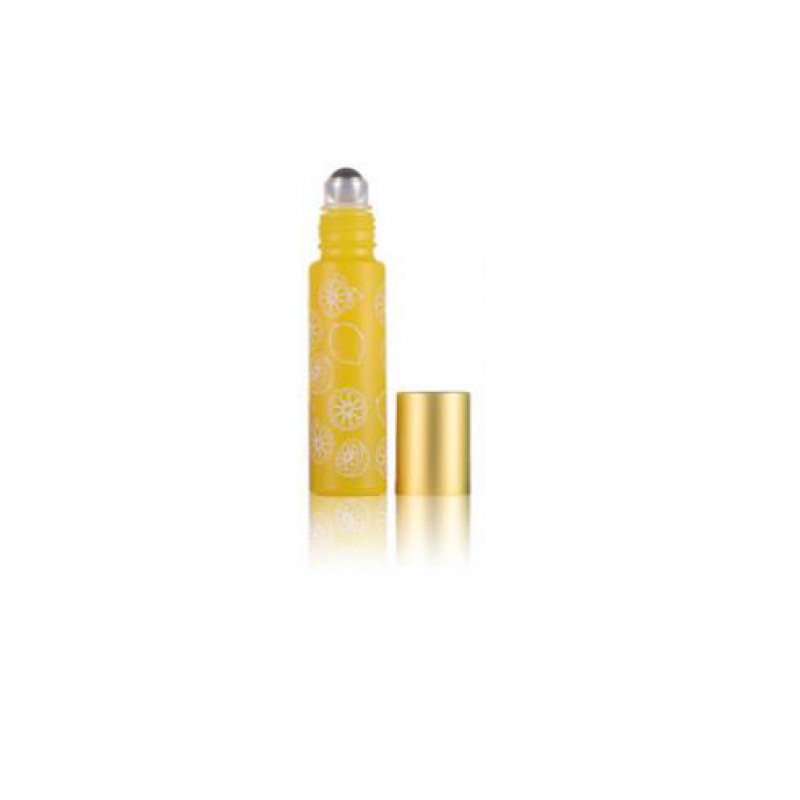 Set 10 recipiente cosmetice sticlute roll-on 10 ml DROPY®, inclus desfacator si palnie, pentru uleiuri esentiale, parfumuri, sticla groasa, Macarons