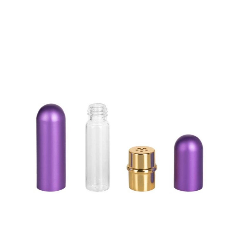 Inhalator nazal aromaterapie magenta(3 fitile incluse)