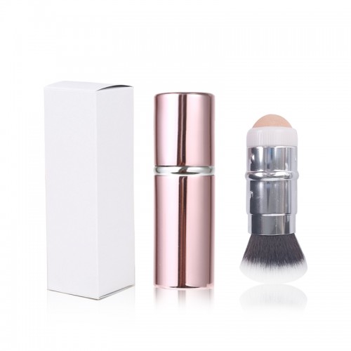 Accesoriu cosmetic facial DROPY® 2 in 1 cu piatră vulcanică și pensula machiaj, ideal pentru excesul de ulei, controlul sebumului, strălucirea și curățarea feței.