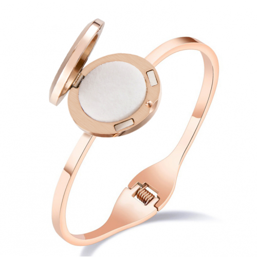 Bratara aromaterapie model trifoi gold rose
