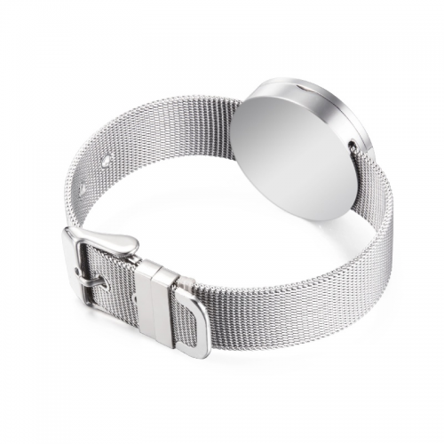 Bratara aromaterapie cu difuzor pentru uleiuri esentiale, curea metalica tip mesh si model Copacul Vietii