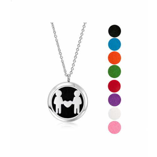 Medalion aromaterapie uleiuri esentiale model double love