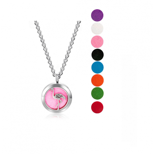 Medalion aromaterapie uleiuri esentiale model flamingo