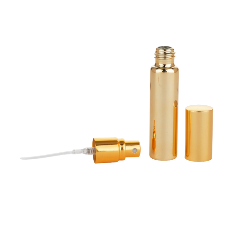 Recipient cosmetic din sticla cu pulverizator tip spray 10 ml Gold