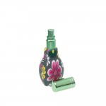 Recipient cosmetic cu pulverizator tip spray DROPY®, pentru uleiuri esentiale sau parfumuri, 20 ml model floral