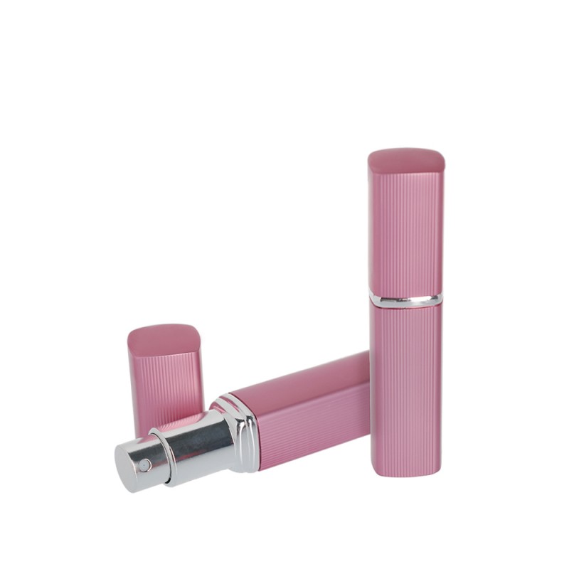 Recipient cosmetic cu pulverizator tip spray DROPY®, pentru uleiuri esentiale sau parfumuri, 5 ml Square roz