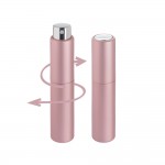 Recipient cosmetic cu pulverizator tip spray DROPY®, pentru uleiuri esentiale sau parfumuri, 5 ml mecanism Twist roz