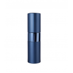 Recipient cosmetic cu pulverizator tip spray DROPY®, pentru uleiuri esentiale sau parfumuri, 10 ml mecanism Twist albastru
