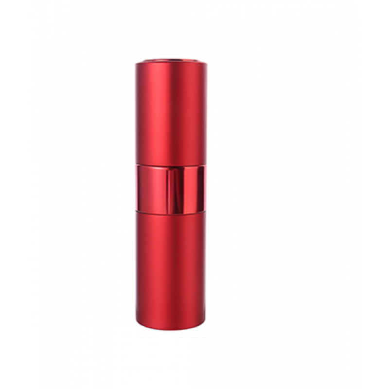 Recipient cosmetic cu pulverizator tip spray DROPY®, pentru uleiuri esentiale sau parfumuri, 8 ml mecanism Twist rosu