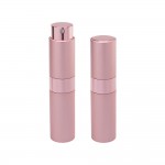 Recipient cosmetic cu pulverizator tip spray DROPY®, pentru uleiuri esentiale sau parfumuri, 8 ml mecanism Twist roz