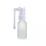 Sticla cu mecanism spray pentru gât 30 ml alb matuit