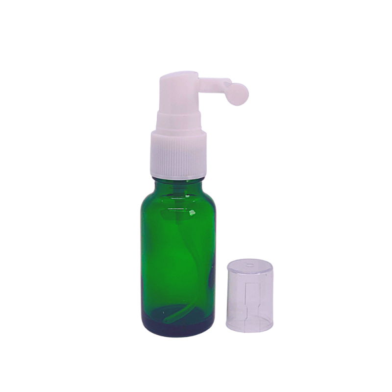 Sticla cu mecanism spray pentru gât 10 ml verde