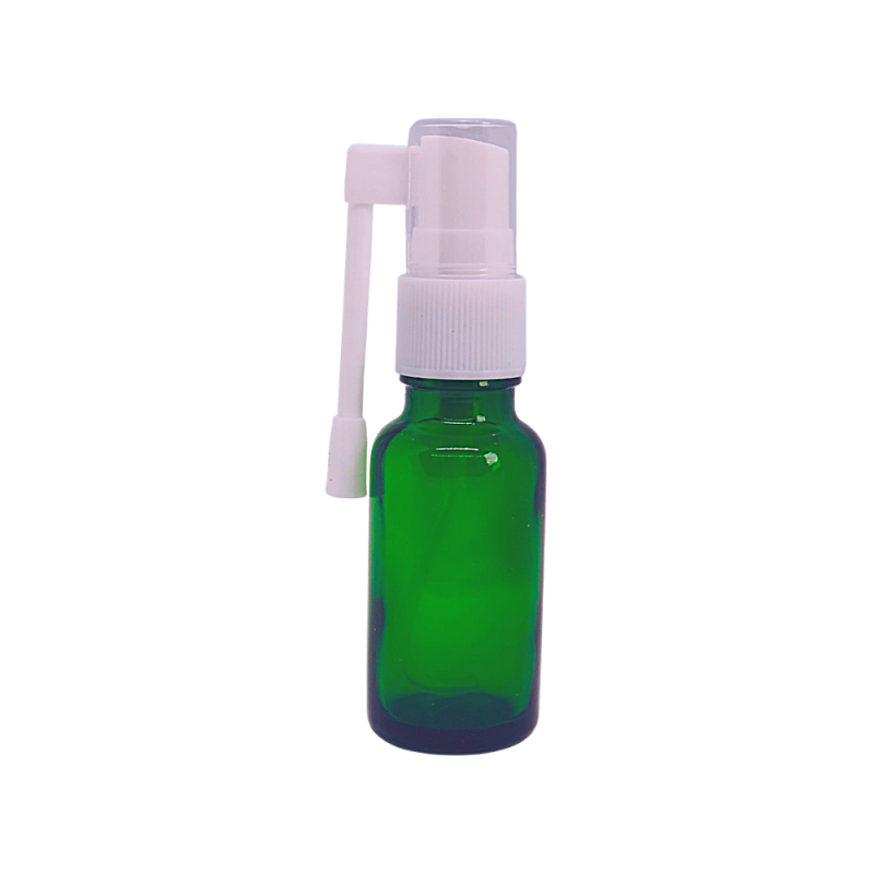 Sticla cu mecanism spray pentru gât 20 ml verde
