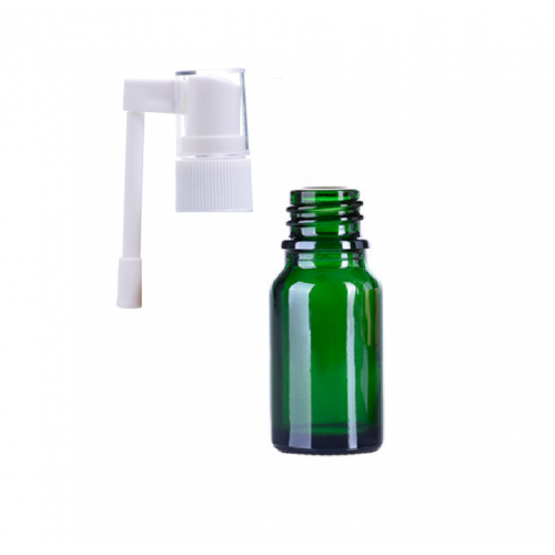 Sticla cu mecanism spray pentru gât 5 ml verde