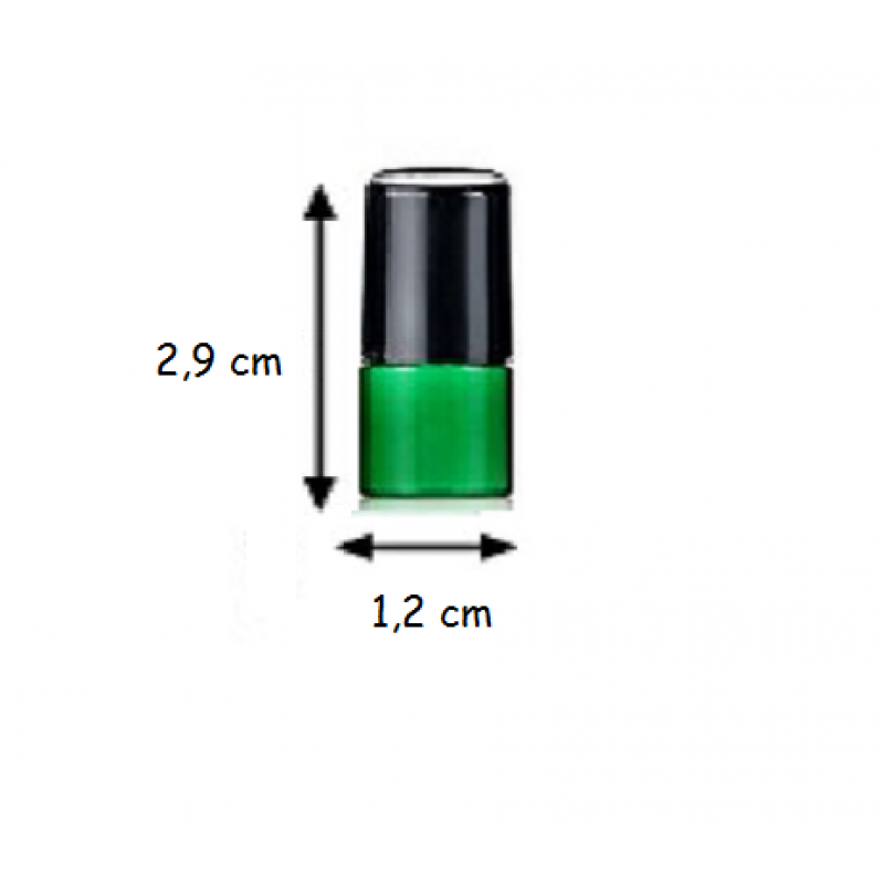 Set 5 recipiente cosmetice sticlute roll-on 2 ml DROPY®, pentru uleiuri esentiale, tincturi, parfumuri, verde