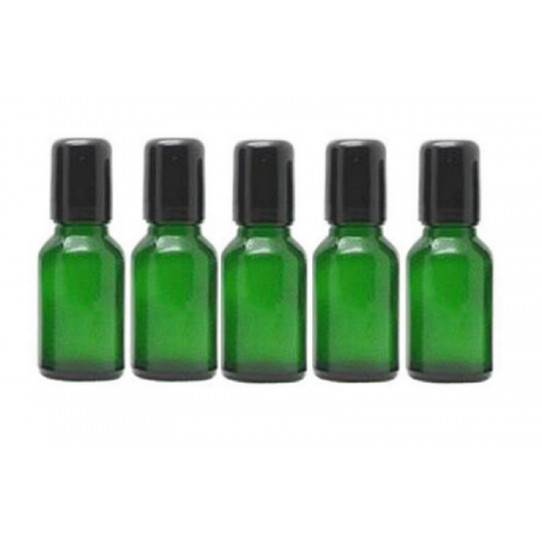 Set 5 sticlute roll on 5 ml verde(mecanism compatibil si la sticlute de 15 ml)