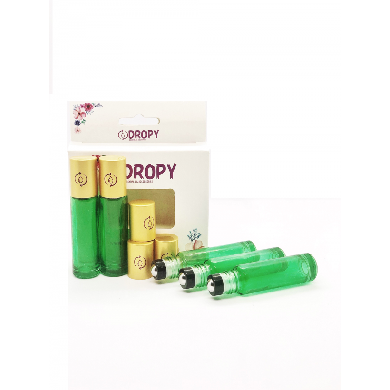 DROPY®-Set 5 sticlute roll on 10 ml verde DO