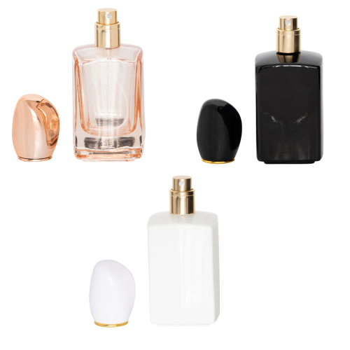 Recipient cosmetic din sticla colorata, cu pulverizator spray, 50 ml DROPY® Luxury