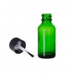 Sticla cu capac tip pensula 15 ml verde