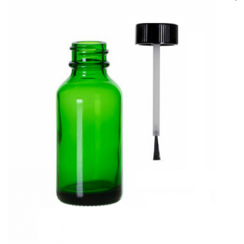 Sticla cu capac tip pensula 10 ml verde