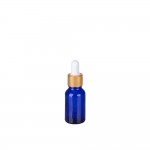 Recipient cosmetic din sticla groasa cu pipeta din sticla pentru uleiuri esentiale, blenduri, serumuri, DROPY® 5 ml, albastru