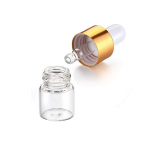 Set 5 sticlute clare cu pipeta pentru uleiuri esentiale sau lichide, aplicare usoara,2 ml