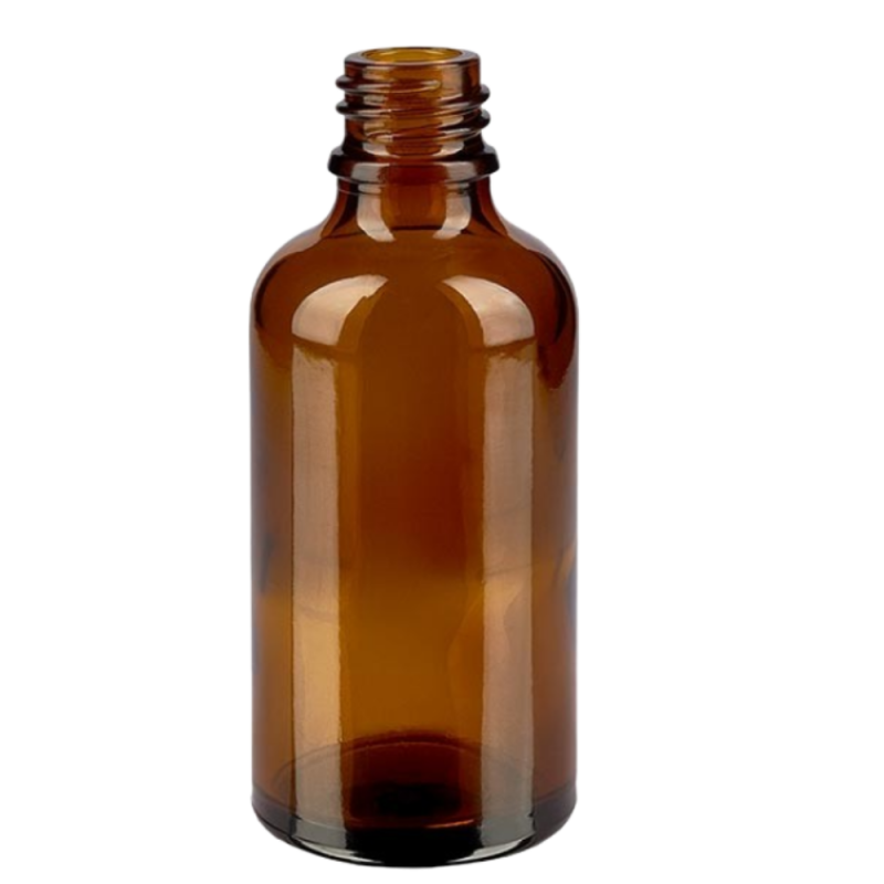Recipient cosmetic din sticla groasa cu pipeta din sticla pentru uleiuri esentiale, blenduri, serumuri, DROPY® 50 ml, maro